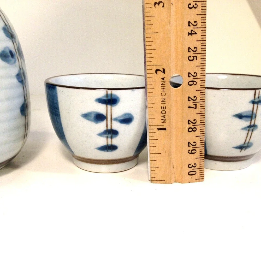 Vintage CIB Japanese Sake Set 3 Piece in Original Box #44T311